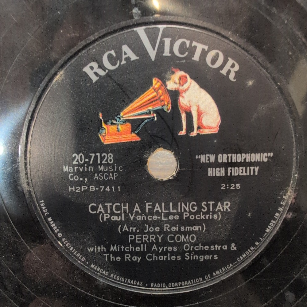 Perry Como Catch a Falling Star Magic Moments 10 Inch 78 RPM RCA Victor VG - Picture 1 of 2